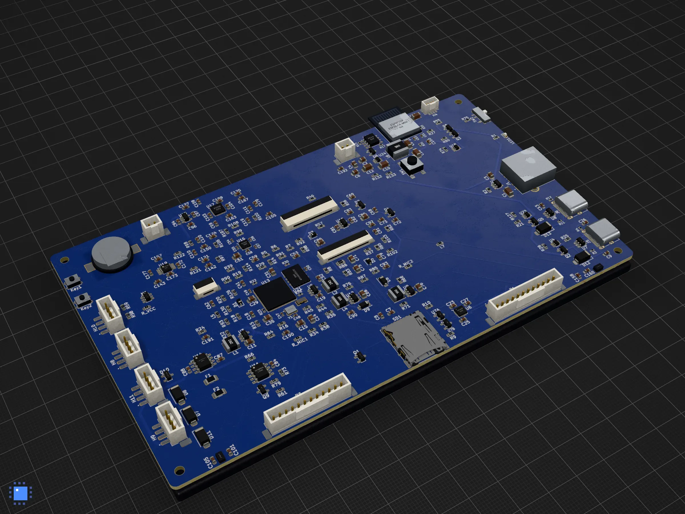 Waveshare’s 7B board as a PCBKit project in 3D